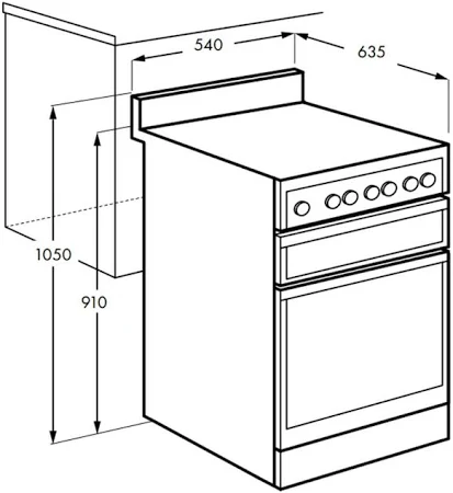 Chef 54cm Conventional Gas Freestanding Cooker (Model: CFG503WCH). - Image 6